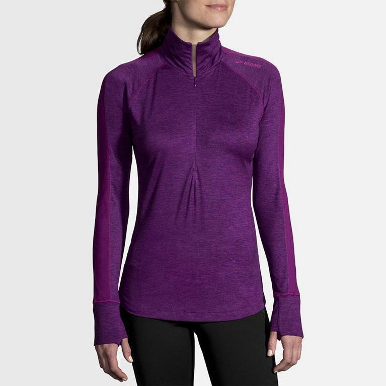 Brooks Dash Half Zip - Chaquetas Mujer - Moradas (WXIT-67924)